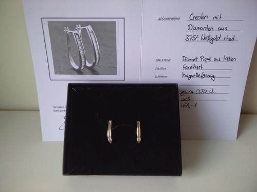 Creolen 375 diamant - wg,