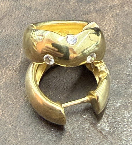 Creolen 18k 750 gelbgold - gelbgold, mit