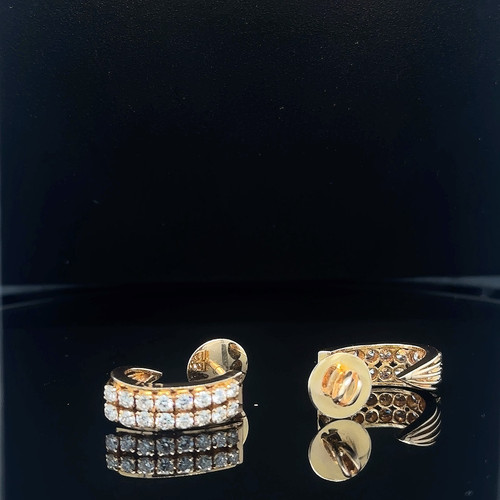 750 gelbgold brillant creolen - brillant,