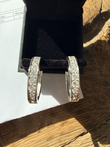 Diamant creolen 585 weissgold - creolen,
