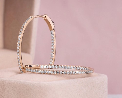 Karat creolen diamant - 1,90,