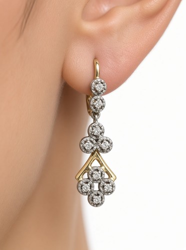 Gold 585 karat ohrringe - 14,