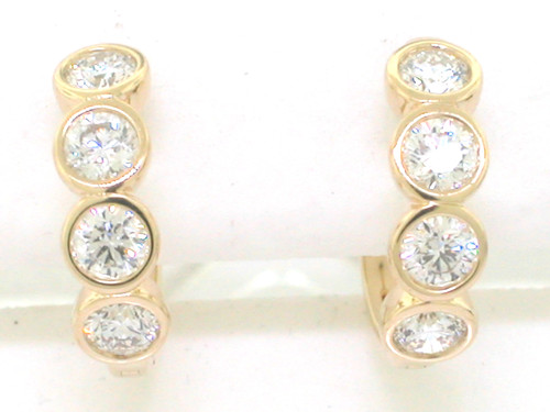 Brillant creolen 750 - 750, gelbgold