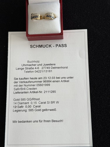Klapp creolen gold 585 mit - klapp,