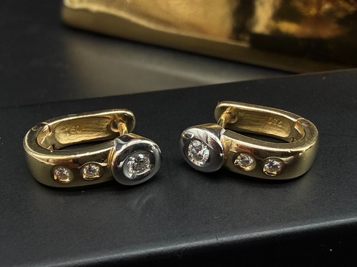 Ohrringe gelbgold 750 18 - /,