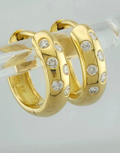 Diamant creolen gold - creolen, *