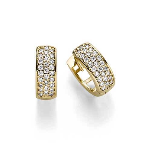 Pavé ohrringe creolen - pavé,
