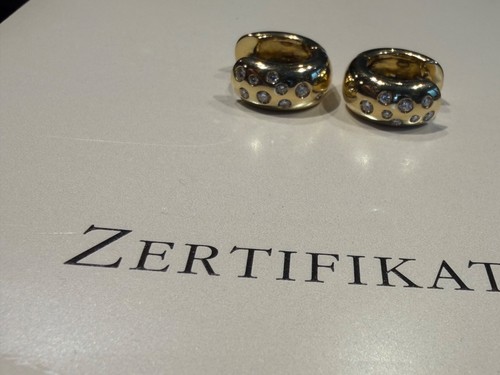 750 gelbgold kreolen mit - 750,