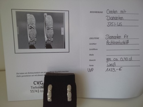 Creolen 375 diamant - wg,